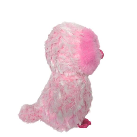 Ty Beanie Boos Twiggy Pink Owl Plush Glitter Eyes Stuffed Animal 2017 6.5" - Picture 2 of 6